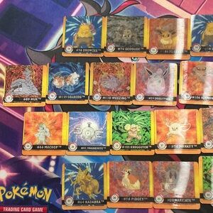 Pokemon Holographic Card Set with Vibrant Colors